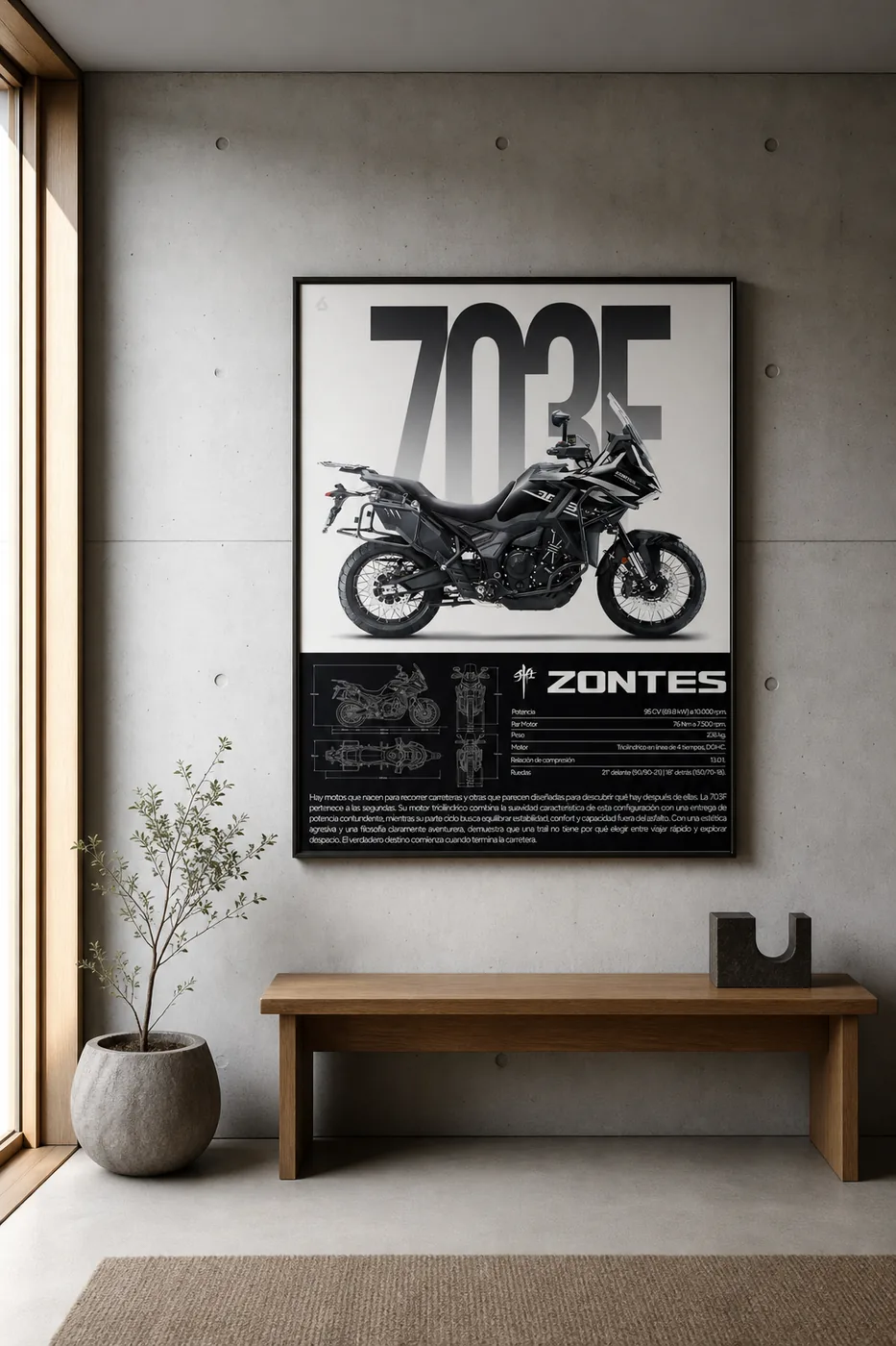 Póster de la Zontes 703F, edición limitada