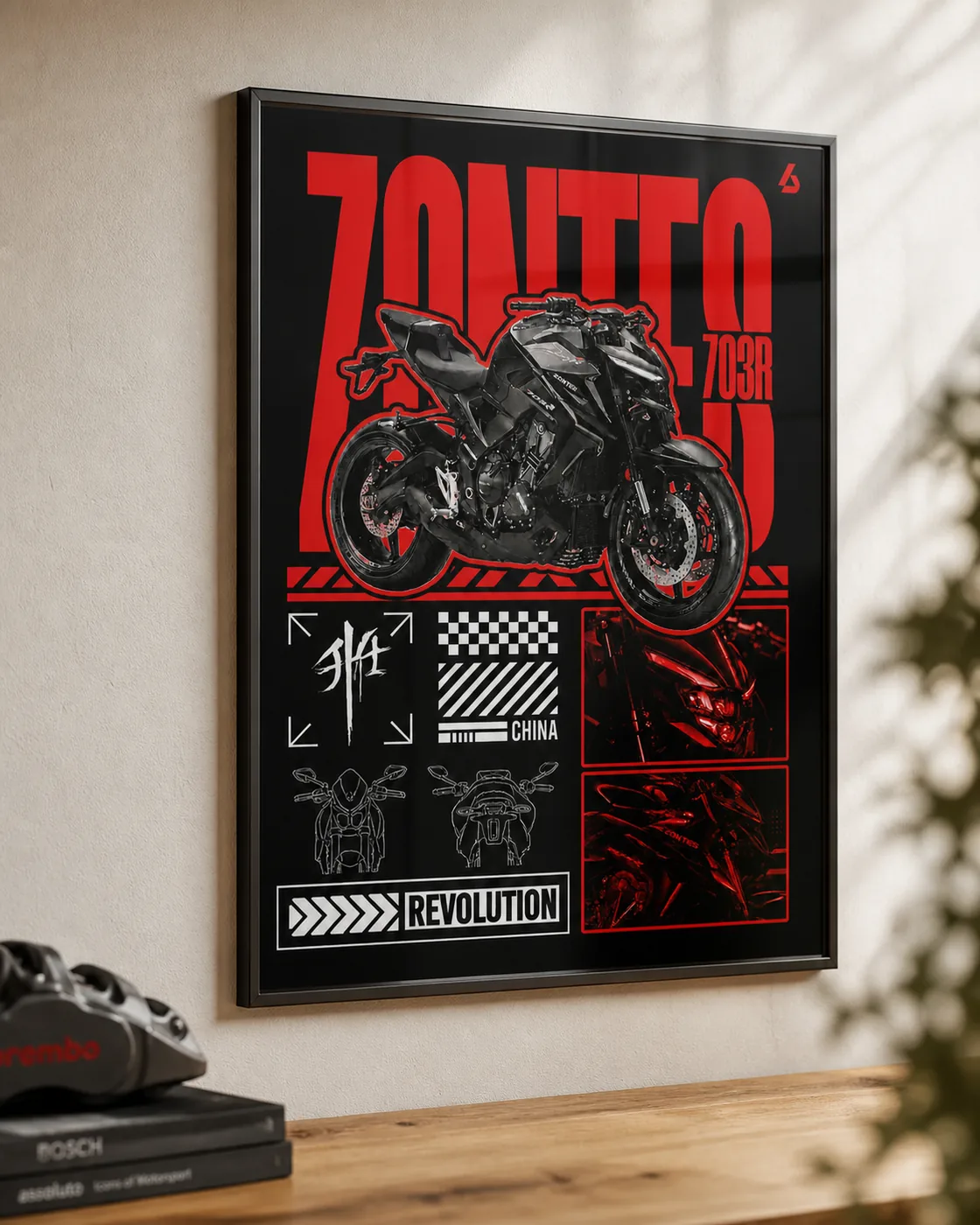 Póster de la Zontes 703R, edición limitada